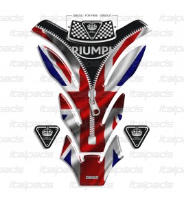 Protège Réservoir Detroit U.K. flag Union Jack "ZIP" pour Triumph