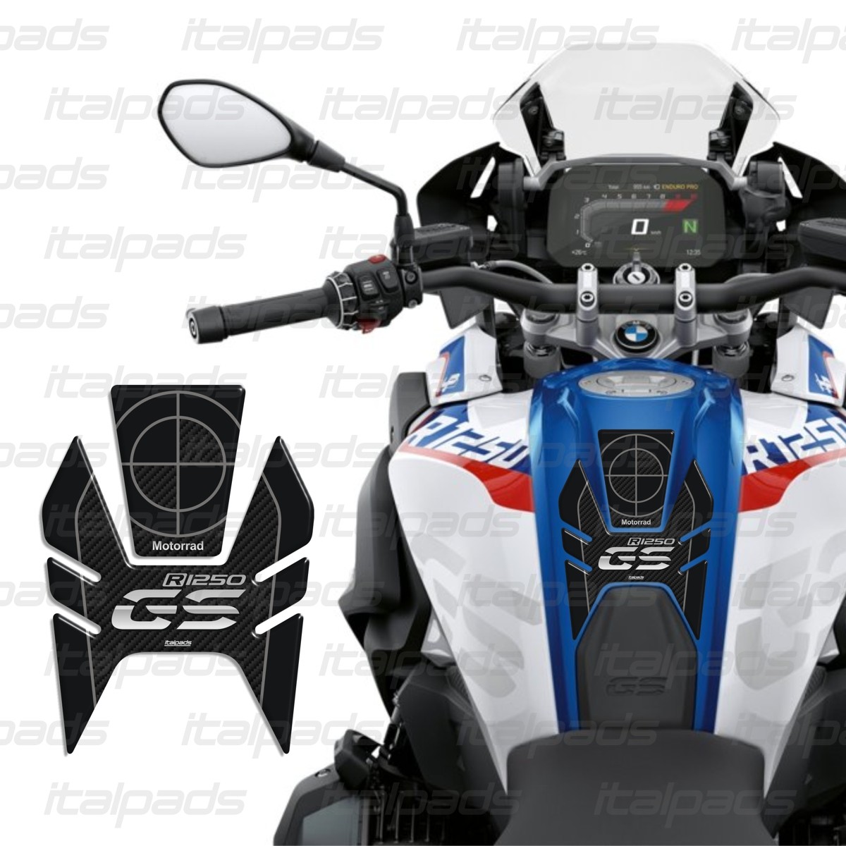 PROTEZIONE TAPPO SERBATOIO MOTO SUZUKI IN FINTO CARBONIO