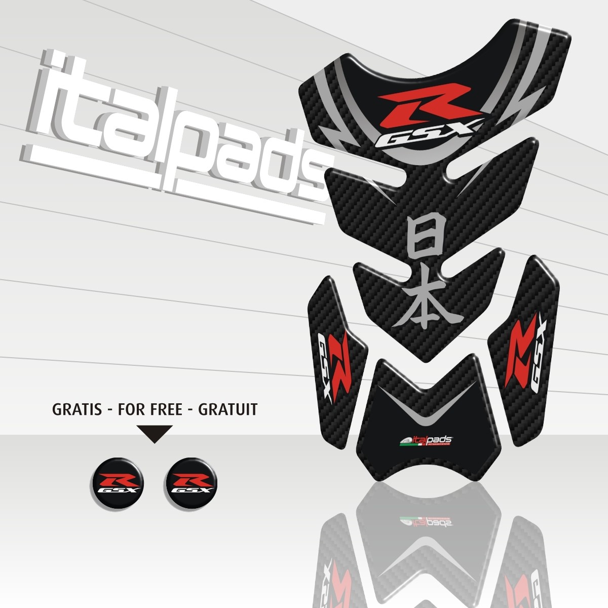 Prot/ège R/éservoir Tank Pad adapt/é pour GSX-R mod.Sport-WINGS effet carbone