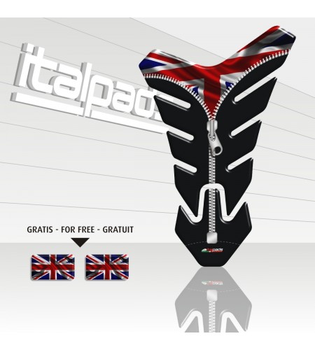 Protection Protège Réservoir mod. "Nevada ZIP" pour Triumph U.K. drapeau Union Jack +2