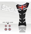 Protège Réservoir "Classique" effet carbone Union Jack  pour Triumph
