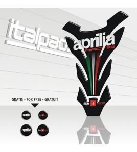 Protège Réservoir pour Aprilia mod. "Detroit Top noir" + 4