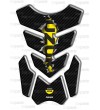 Protection Protège Réservoir mod. "3Wings Rip" pour Suzuki  effet carbone/Jaune