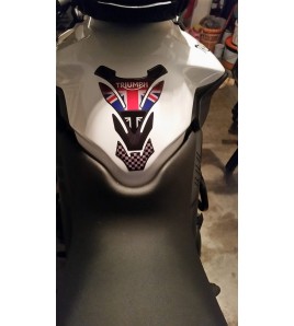 Protège Réservoir Tank Pad pour Triumph U.K. drapeau Union Jack mod. "DETROIT Top" + 4 gratuit!!