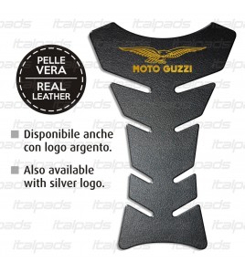 Protège Réservoir mod. "classique Top" cuir noir véritable pour Moto Guzzi