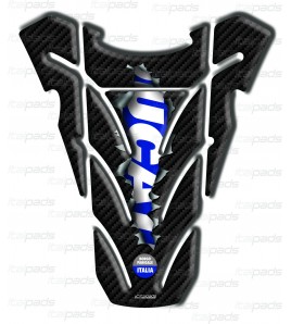 Protège Réservoir  "Top Wings Rip" carbon look/bleu adapté pour Ducati Monster