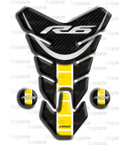 Protection Protège Réservoir Yamaha R6  "Nevada" noir jaune C