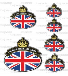 Kit 6 Autocollants Union Jack drapeau anglais Range Rover Mini Land