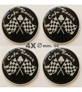Stickers décoratifs en résine Cafe Racer diam. mm. 34