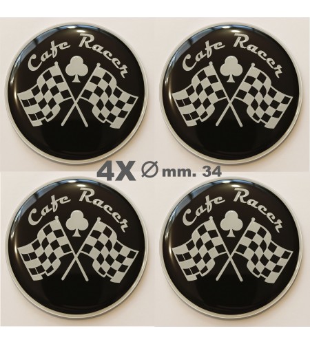 Stickers décoratifs en résine Cafe Racer diam. mm. 34