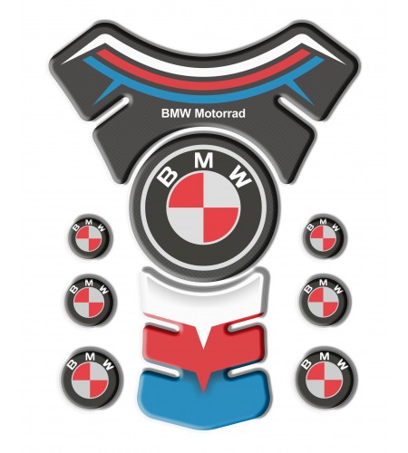 Protège Réservoir Tank Pad pour BMW mod. "De Luxe" logo rouge