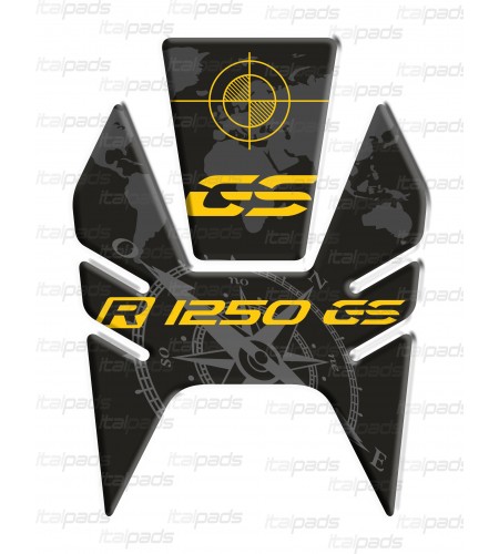 Protege-reservoir adhesif noir et jaune pour moto BMW R1250GS