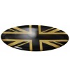 Union Jack Royal British Drapeau Autocollant Range Rover OVAL english noir doré