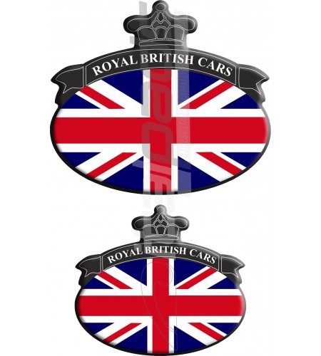 Set. 2 Autocollants Union Jack Royal British drapeau Range Rover noir/bleu