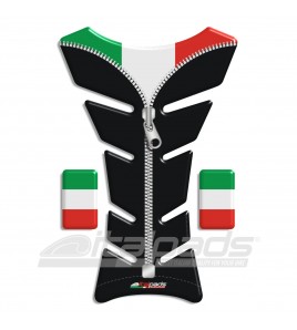 Protège Réservoir Drapeau Italien Italy noir ZIP "Classic"+2