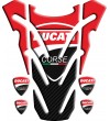 Protège-réservoir pour DUCATI monster rouge/carbone "top wings"  + 4 stickers
